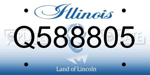 Q588805 Illinois License Plate