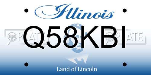 Q58KBI Illinois License Plate