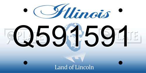 Q591591 Illinois License Plate