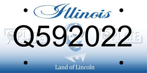 Q592022 Illinois License Plate