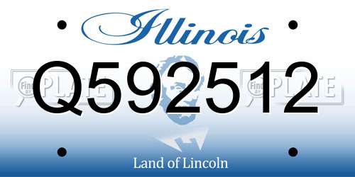 Q592512 Illinois License Plate