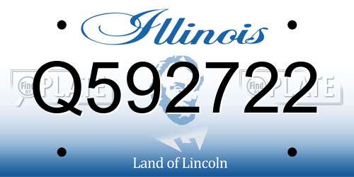 Q592722 Illinois License Plate