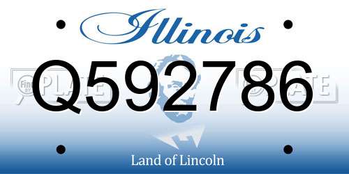 Q592786 Illinois License Plate
