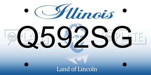Q592SG Illinois License Plate