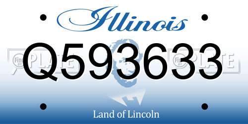 Q593633 Illinois License Plate