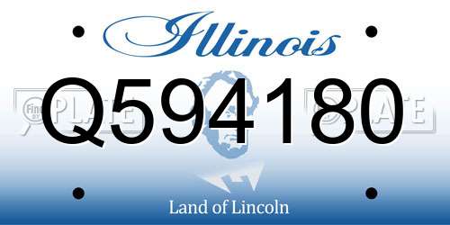 Q594180 Illinois License Plate