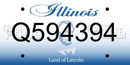 Q594394 Illinois License Plate