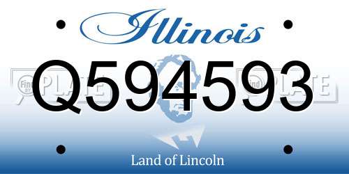 Q594593 Illinois License Plate