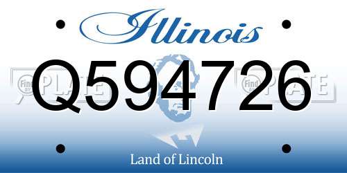 Q594726 Illinois License Plate