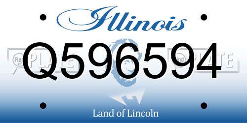Q596594 Illinois License Plate
