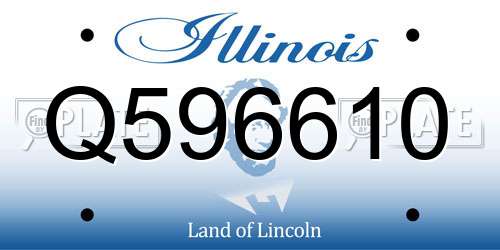 Q596610 Illinois License Plate
