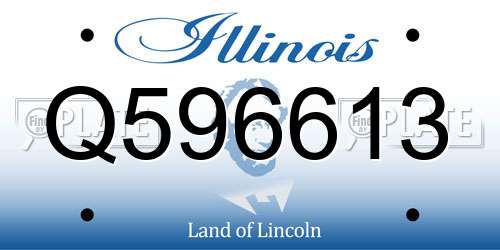 Q596613 Illinois License Plate