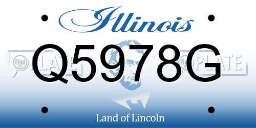 Q5978G Illinois License Plate