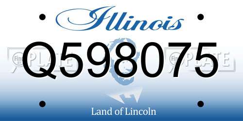Q598075 Illinois License Plate