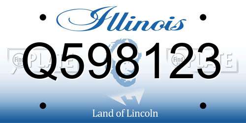Q598123 Illinois License Plate