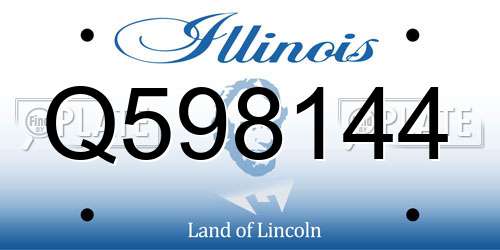 Q598144 Illinois License Plate