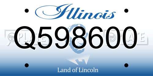 Q598600 Illinois License Plate