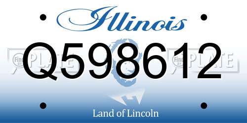 Q598612 Illinois License Plate