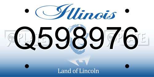 Q598976 Illinois License Plate