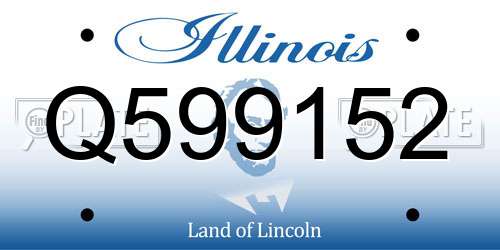 Q599152 Illinois License Plate