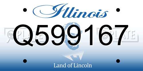 Q599167 Illinois License Plate