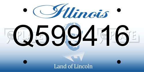 Q599416 Illinois License Plate