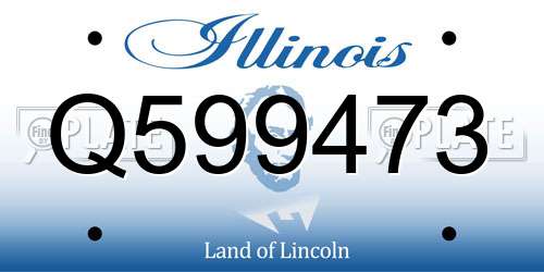 Q599473 Illinois License Plate