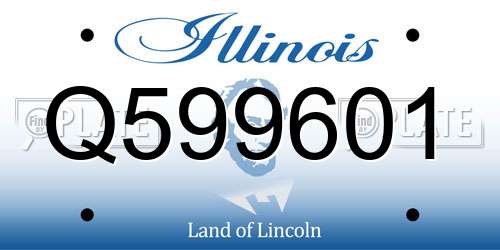 Q599601 Illinois License Plate