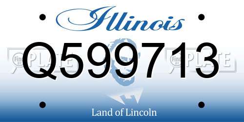 Q599713 Illinois License Plate