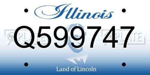 Q599747 Illinois License Plate