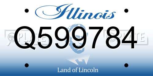 Q599784 Illinois License Plate