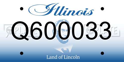 Q600033 Illinois License Plate