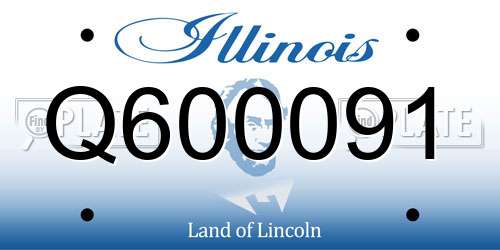 Q600091 Illinois License Plate