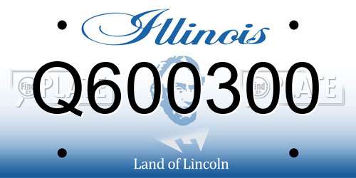 Q600300 Illinois License Plate