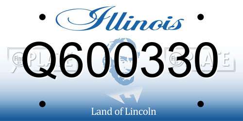 Q600330 Illinois License Plate