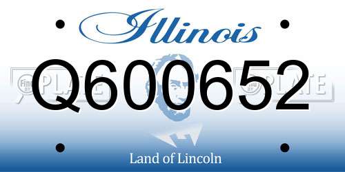 Q600652 Illinois License Plate