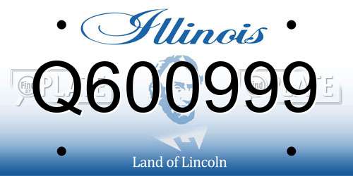 Q600999 Illinois License Plate