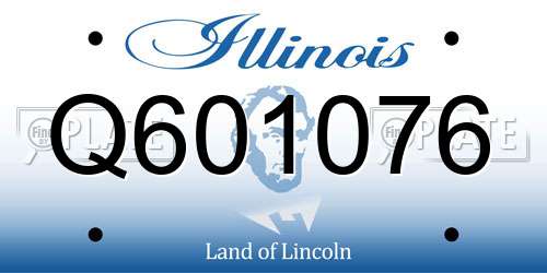 Q601076 Illinois License Plate