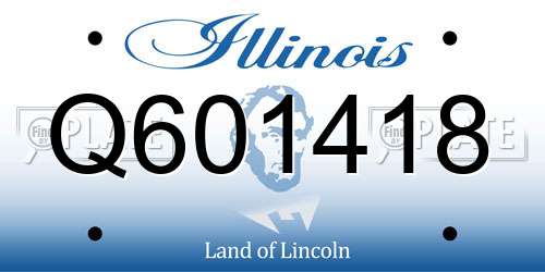 Q601418 Illinois License Plate