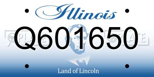 Q601650 Illinois License Plate