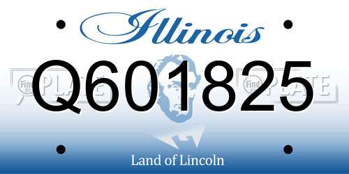Q601825 Illinois License Plate