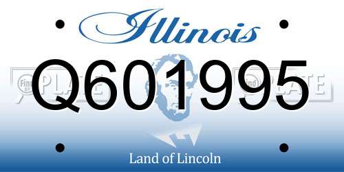 Q601995 Illinois License Plate