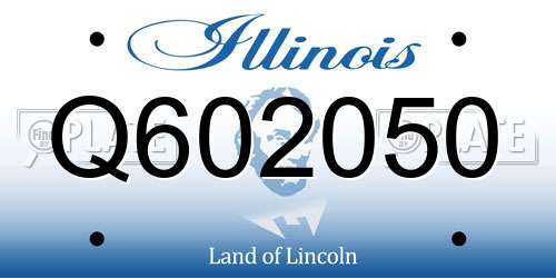 Q602050 Illinois License Plate