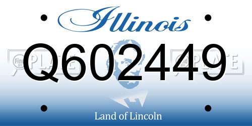 Q602449 Illinois License Plate