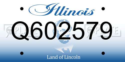 Q602579 Illinois License Plate