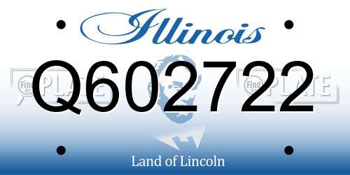 Q602722 Illinois License Plate