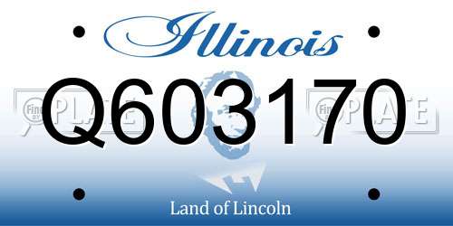 Q603170 Illinois License Plate