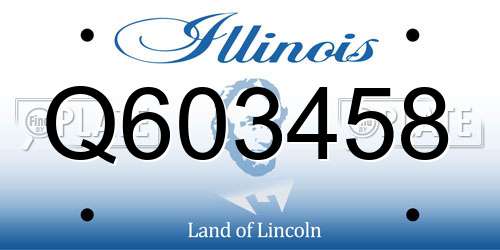 Q603458 Illinois License Plate