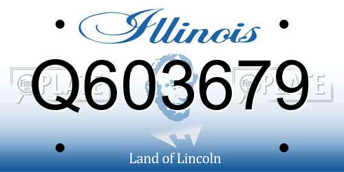 Q603679 Illinois License Plate