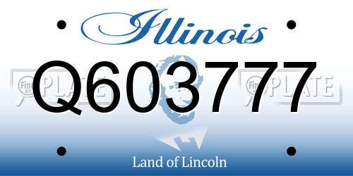 Q603777 Illinois License Plate